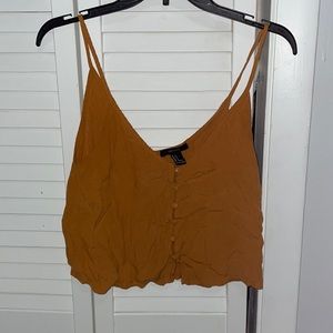Yellow cropped tank top. Size small.